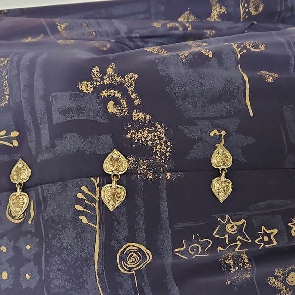 Pride & Joy Vintage Women's Blue Art to Wear Tunic Style Size 12 - Picture 4 of 9